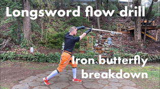 Thumbnail for Longsword flow drill tutorial: iron butterfly | Keomega Man at Arms