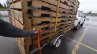 Thumbnail for YouTube - Steve Wallis - Camper Disguised As Pallets (2025)