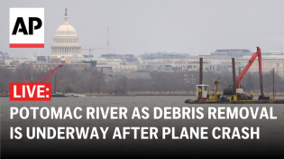 Thumbnail for LIVE: View of Potomac River as debris removal is underway after plane crash near D.C. | Associated Press