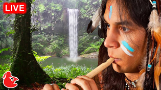 Thumbnail for Flute and Rain - Native American Flute Music for Spiritual Cleansing, Calming the Mind | 24Relax