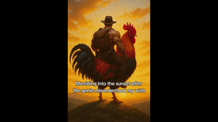 Thumbnail for Me riding into the sunset after the genie misunderstood my wish | FunnyMemeSpot