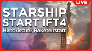 Thumbnail for LIVE: SpaceX Starship Raketenstart IFT4 aus der Starbase Texas | mit Mo von Senkrechtstarter deutsch | SENKRECHTSTARTER