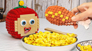 Thumbnail for Lego Cheetos Mukbang and Giant Chicken Thigns With Cocoapple DIY | Bricks World Stop Motion ASMR | Bricks World