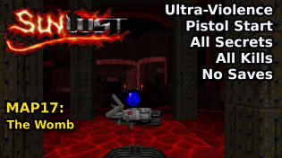 Thumbnail for Doom II: Sunlust - MAP17: The Womb (Ultra-Violence 100%) | decino