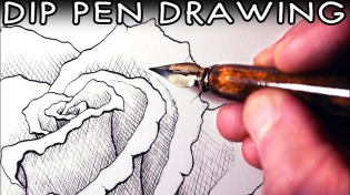 Thumbnail for Drawing with DIP PENS for the First Time | LethalChris Drawing