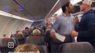 Thumbnail for Uppity jeet gets dragged off a plane 