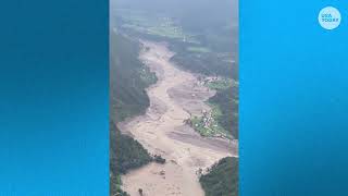 Thumbnail for Nepal flash flood engulfs China border: Drone footage and more video shows widespread damage | USA TODAY