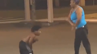Thumbnail for Lil nigga eats a knee