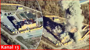 Thumbnail for Ukrainian MiG-29 fighter jet struck building housing Russian infantry with French bombs in Belgorod | Kanal13