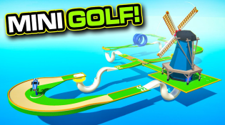 Thumbnail for I Built a TRICKY Mini Golf Track to Challenge The Dev! | Kosmonaut