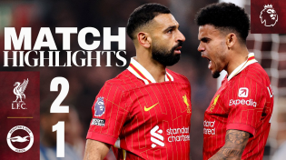 Thumbnail for Highlights: Salah STUNNER Completes Quick-Fire Comeback! | Liverpool 2-1 Brighton