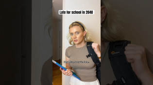 Thumbnail for Being late for school in 2040.. #school #2040 #memes #comedy #shorts #late #excuses | Molly Clancy