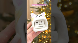 Thumbnail for DIY cat clay calendar☺️🤍 | Sonya Art 22