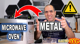 Thumbnail for METAL in MICROWAVE Oven Is NOT That Dangerous | ElectroBOOM