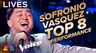 Thumbnail for Sofronio Vasquez Performs "If I Can Dream" | The Voice Lives | NBC