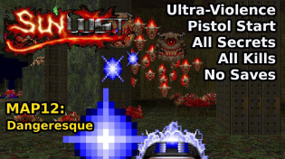 Thumbnail for Doom II: Sunlust - MAP12: Dangeresque (Ultra-Violence 100%) | decino