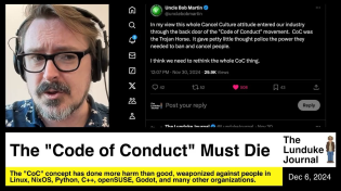 Thumbnail for The "Code of Conduct" Must Die | Bryan Lunduke