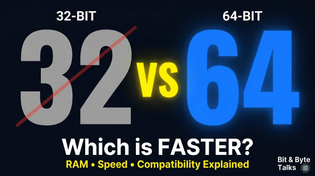 Thumbnail for 32-bit vs 64-bit Explained: What It Actually Means for Your Computer | Bit Byte Talks