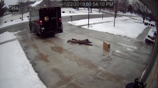 Thumbnail for UPS Delivery Guy vs. Icy Driveway | Walt Gorczowski