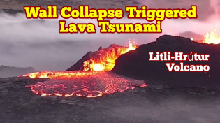 Thumbnail for Lava Tsunami: Litli-Hrútur Wall Collapse Triggered, Iceland Fagradalsfjall Meradalir Volcano | Dr AstroGeoTech (Hertfordshire Allotment Life)