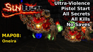 Thumbnail for Doom II: Sunlust - MAP08: Oneira (Ultra-Violence 100%) | decino