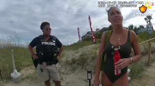 Thumbnail for Roastie final boss brings her vibrator to the beach and goes at it, gets dragged off by the piggies 