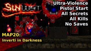 Thumbnail for Doom II: Sunlust - MAP20: Inverti in Darkness (Ultra-Violence 100%) | decino