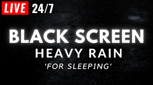 Thumbnail for 🔴 Heavy Rain Sleep FAST with Dark Screen, Non Stop Rainfall All Night LIVE 24/7 | The Relaxed Guy