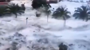 Thumbnail for Massive waves slamming coast in Sochi, Russia due to 'severe' Storm Bettina.