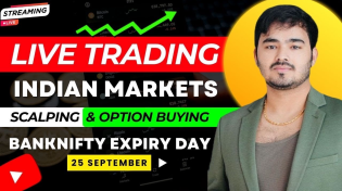 Thumbnail for Live Intraday Trading || BankNifty expiry || 25 September || Option Buying