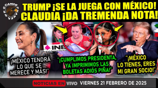 Thumbnail for TRUMP SORPRENDE A TODOS Y ¡SE LA JUEGA CON MÉXICO! CLAUDIA SHEINBAUM ¡JAQUE MATE! | Campechaneando