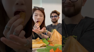Thumbnail for Trying South Indian breakfast🍽️ #shorts #couple #relationship | NickandCarrie