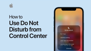 Thumbnail for Turn on Do Not Disturb from Control Center — Apple Support | Apple Support