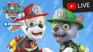 Thumbnail for 🔴 Paw Patrol's Best ULTIMATE Rescue Episodes and More! - Kids Cartoon Live Stream | PAW Patrol Official & Friends