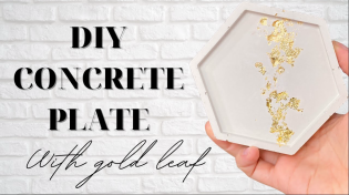 Thumbnail for DIY CONCRETE PLATE USING GOLD LEAF | Auric Stone Designs