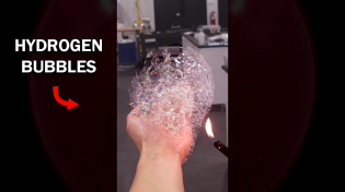 Thumbnail for Making hydrogen bubbles | NileRed Shorts