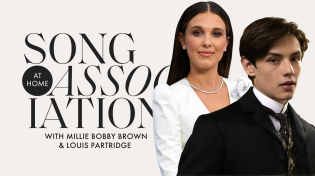 Thumbnail for Millie Bobby Brown and Louis Partridge Sing Dua Lipa & More in a Game of Song Association | ELLE | ELLE