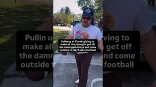 Thumbnail for Pullin up at Thanksgiving to make all the youngins get off the games and come out to play football | FunnyMemeSpot Backup