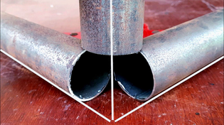 Thumbnail for very few people know, the secret of the welder cuts round pipe 90 degrees in three directions | Stick welder