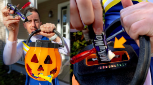 Thumbnail for my trick-or-treat basket has a metal detector built in | Unnecessary Inventions