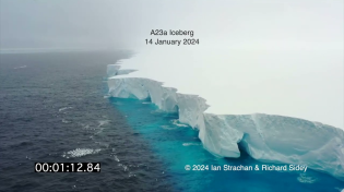 Thumbnail for Iceberg A23a - Drone footage of the largest iceberg on earth, eroding in the Southern Ocean. | Richard Sidey