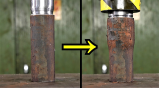 Thumbnail for Forcing Too Large Shaft into Steel Tube with Hydraulic Press | Hydraulic Press Channel