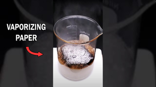 Thumbnail for Vaporizing paper in scary piranha solution | NileRed Shorts