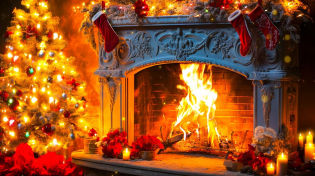 Thumbnail for 24/7 Christmas Fireplace Music 🔥 Relaxing Christmas Music Ambience 🎅🎄 Crackling Christmas Fireplace | Cozy Cottage