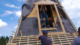 Thumbnail for The last dormer window installed, revealing amazing the 360° view. | Escape to rural France