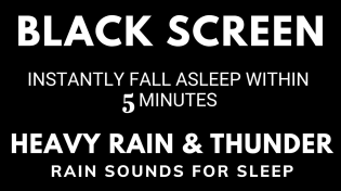 Thumbnail for 🔴Heavy Rain & Thunder Sounds for Sleeping - Black Screen ~ Thunderstorm Sleep Sounds, Live Stream | Rain Sound