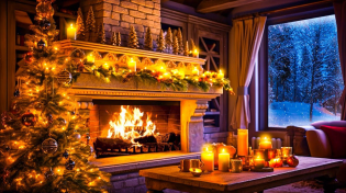 Thumbnail for 24/7 Classic Christmas Music with Fireplace ðŸŽ…ðŸ�¼ðŸŽ„ Instrumental Christmas Piano & Relaxing Fire Sounds | Cozy Cottage