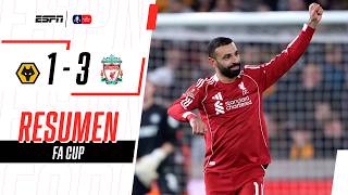 Thumbnail for LIVERPOOL SE VENGÓ DE LA DERROTA EN LA LIGA Y AVANZA EN LA FA CUP | Wolves 1-3 Liverpool | RESUMEN