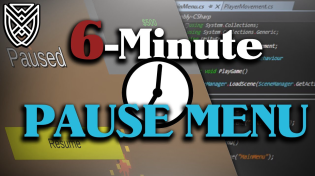 Thumbnail for 6 Minute PAUSE MENU Unity Tutorial | BMo