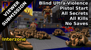 Thumbnail for Doom II - Interzone (Blind Ultra-Violence 100%) | decino